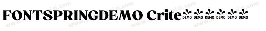 FONTSPRINGDEMO Crite字体转换